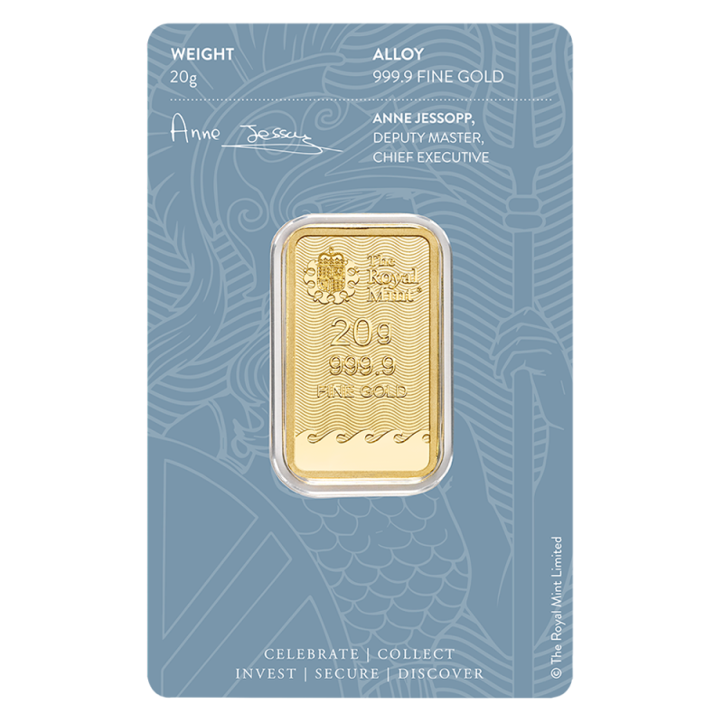 Gold Bar Britannia 20 gramms Royal Mint 999.9/1000