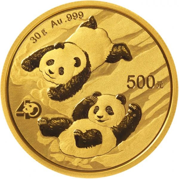 China - Gold coin BU 30g, Panda, 2022 (Sealed)