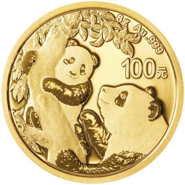 China - Moneda de oro BU 8g, Panda, 2021 (Sealed)