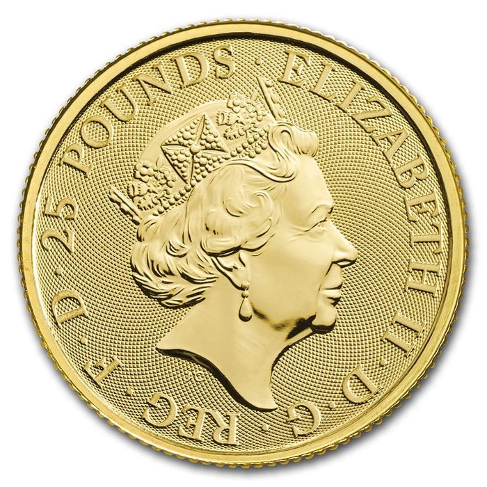Gran Bretana - Moneda de oro 1/4 oz, White Horse, 2020