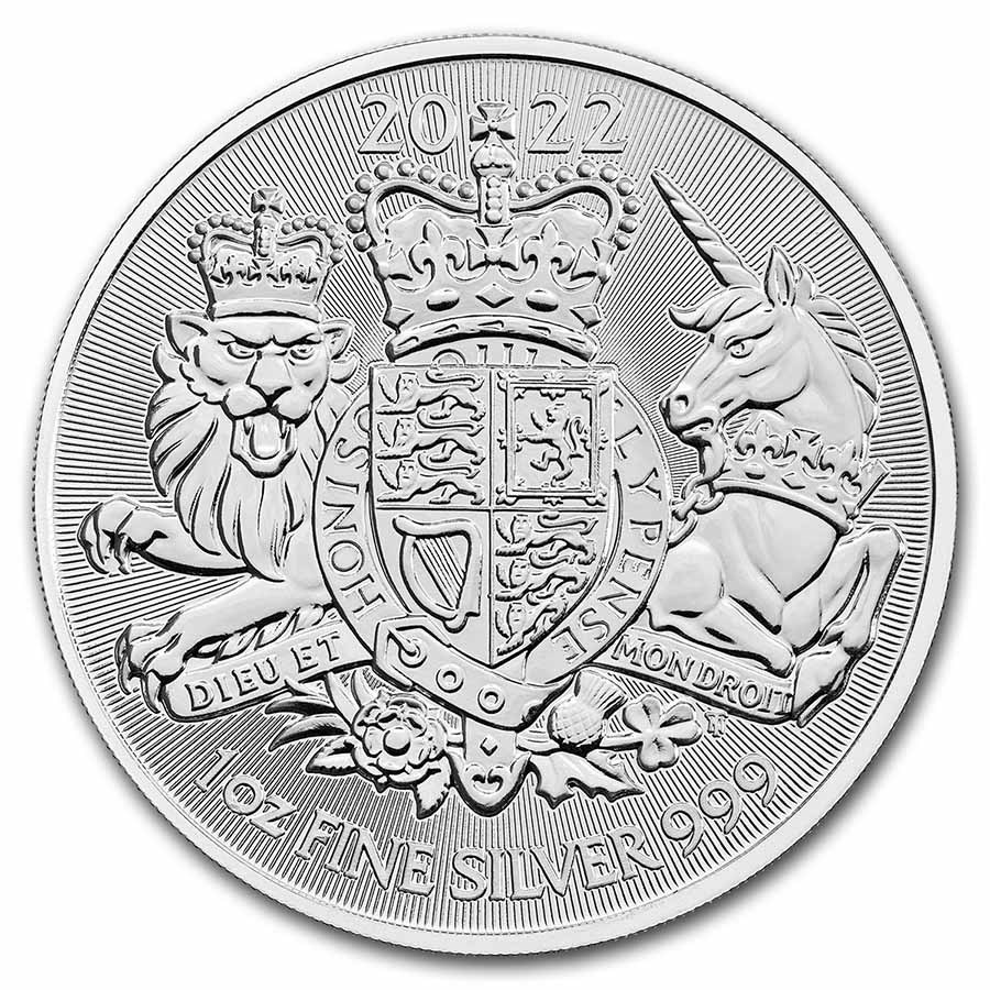 Regno Unito - The Royal Arms Silver Coin BU 1 oz, 2022