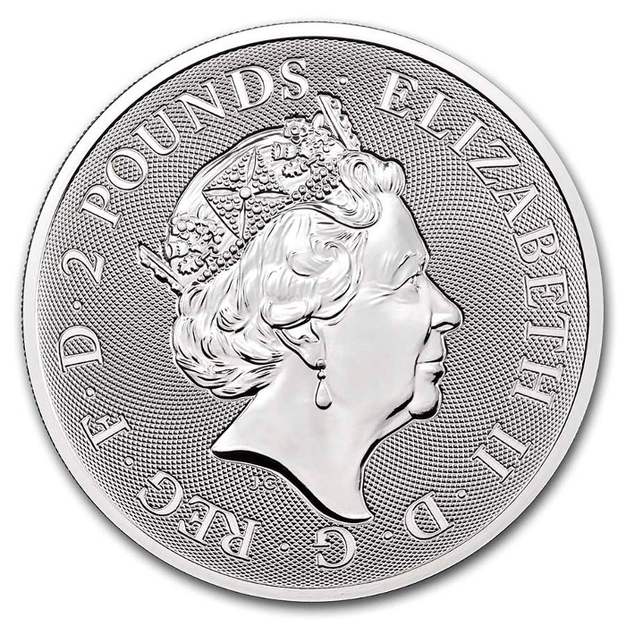 Regno Unito - £2 Valiant One Ounce Silver Bullion, 2020