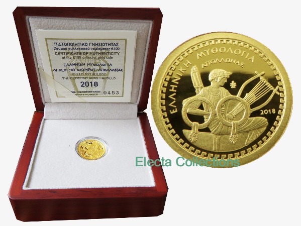 Greece - 100 Euro gold APOLLO, 2018