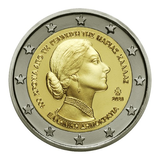 Griechenland – 2 Euro, MARIA CALLAS, 2023 (bag of 10)
