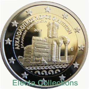 Grece - 2 Euro, Site archéologique de Philippes, 2017 (coin card)