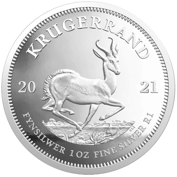South Africa - Krugerrand 1 ounce silver, 2021 (proof)
