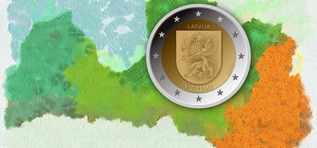 Lettonie - 2 Euro commemorative, Vidzeme, 2016