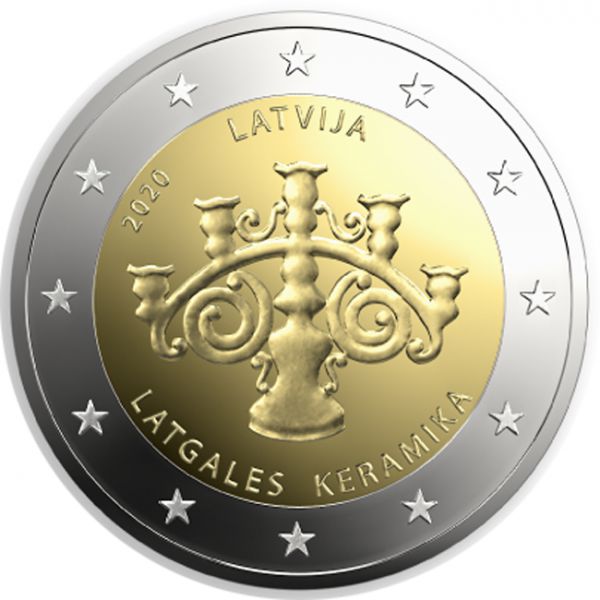 Lettland - 2 Euro, Lettgallische Keramik, 2020 (rolls)