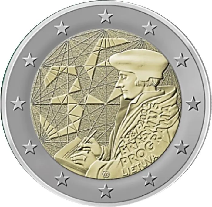 Λιθουανία – 2 Ευρώ, ΠΡΟΓΡΑΜΜΑ ERASMUS, 2022 (unc)