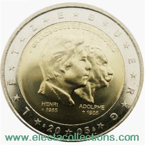 Luxemburg - 2 euro, Henri und Adolphe, 2005