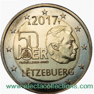 Luxembourg - 2 Euro, VOLONTARIAT DE L ARMEE, 2017
