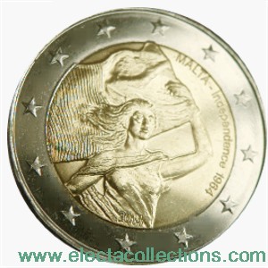 Malta - 2 Euro Münze UNC, 50 Jahre Unabhängigkeit, 2014