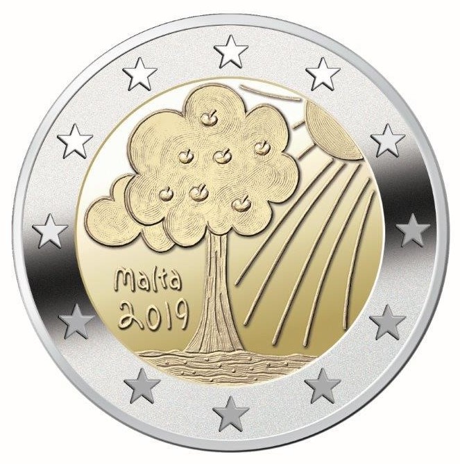 Malta - 2 Euro, Natura e ambiente, 2019 (coin card)