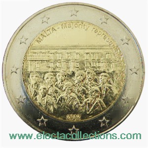 Malta - 2 euro, Mehrheitswahlrechts, 2012