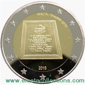 Malta - 2 Euro, Proclamación de la República, 2015