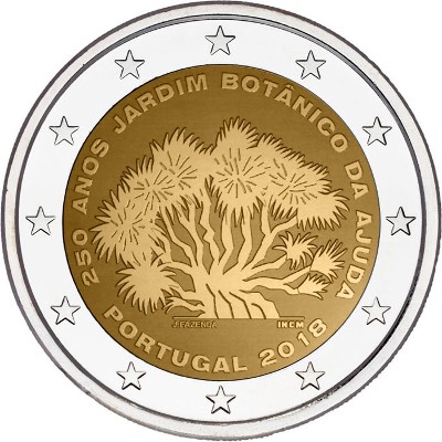 Portugal - 2 Euro, Botanischen Gartens, 2018