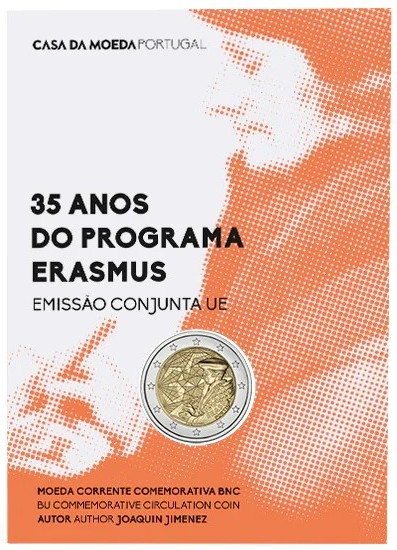 Portugal - 2 Euro, ERASMUS PROGRAMME, 2022 (coin card)