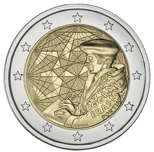 Portogallo - 2 Euro, ERASMUS PROGRAMME, 2022 (coin card)