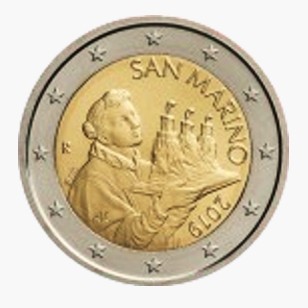 San Marino 2 Euro portrait St. Marino 2019 unc