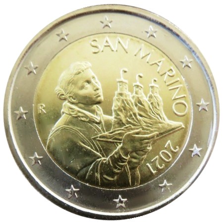 Saint Marin - 2 Euro, PORTRAIT SAINT-MARIN, 2021