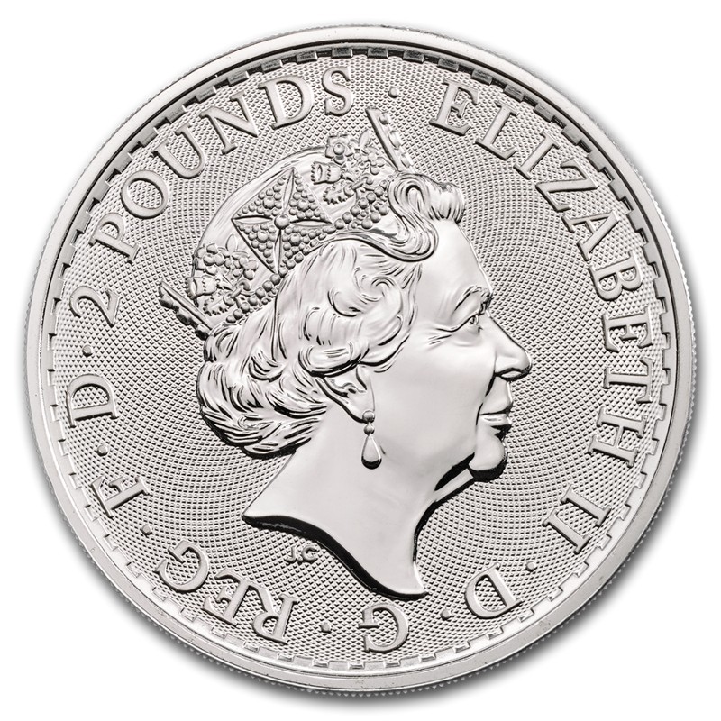 Gran Bretana - £2 Britannia Una onza de plata, 2020
