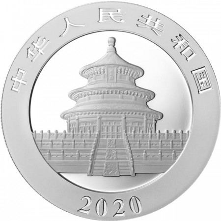 Κίνα - Αργυρό νόμισμα BU 30g, Panda, 2020