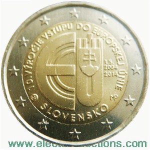 Slovakei - 2 euro Gedenkmünze, 10. Jahrestag des EU-Beitritts, 2014