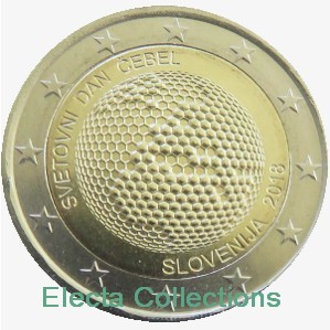 Eslovenia - 2 euro, dia mundial de la abeja, 2018