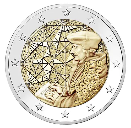 Slowenien – 2 Euro, ERASMUS PROGRAMME, 2022 (unc)