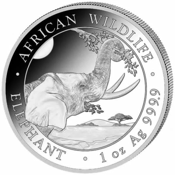 Σομαλία - Αργυρό νόμισμα BU 1 oz, Elephant 2023