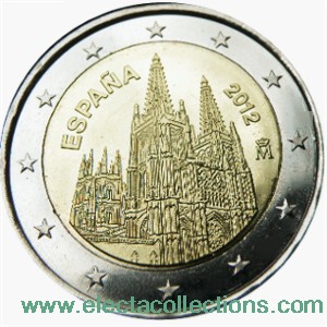 Spanien - 2 euro, Die Kathedrale von Burgos, 2012