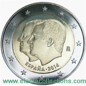 Ισπανία – 2 Ευρώ, Felipe VI, 2014 (rolls)