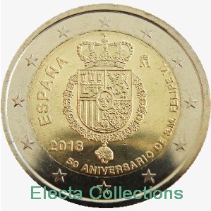 Spagna - 2 Euro, Birthday Felipe VI, 2018 (BU in capsule)