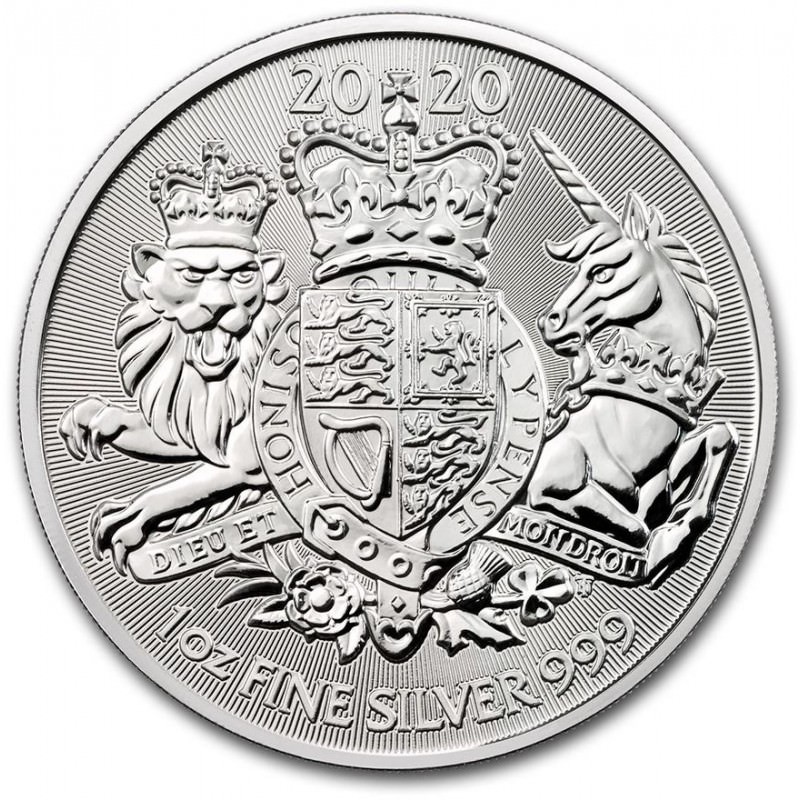 Gran Bretana - The Royal Arms Silver Coin BU 1 oz, 2020