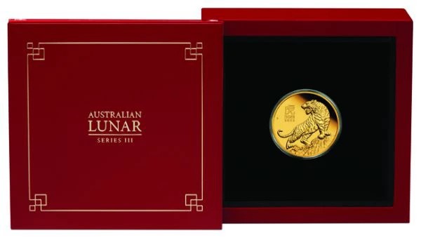 Australie - Gold coin 1/4 oz, Year of the Tiger, 2022 (PROOF)