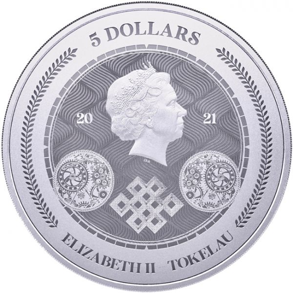 Tokelau - Moneta d'argento fior di conio 1 oz CHRONOS 2021