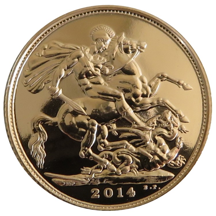 Regno Unito - Elizabeth II, Gold Sovereign BU, 2014