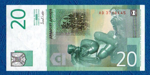 Yugoslavia - 20 Dinars 2000